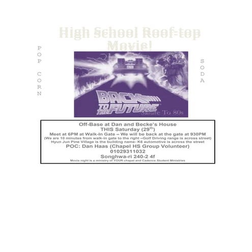 Back to the future movie night