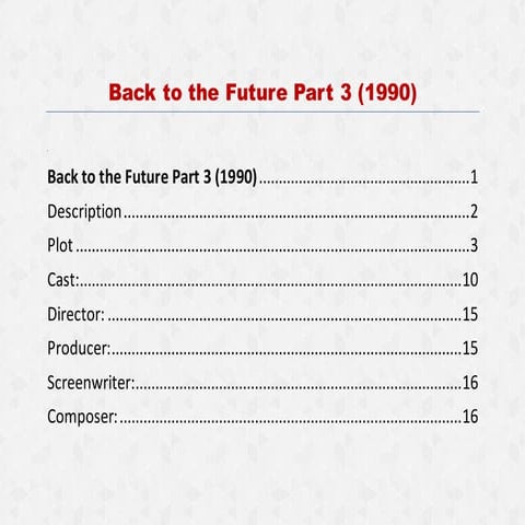 Back to the future part 3