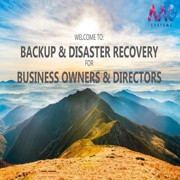 Backup and Disaster Recovery for Business Owners and Directors