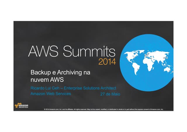 Backup+e+archiving+na+nuvem+aws+ +ricardo+geh