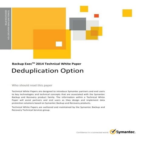Backup exec 2014 deduplication option white paper