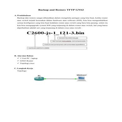 Backup & restore tftp gns3