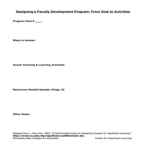 Backwarddesign Handout Goals