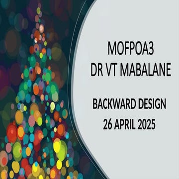 The backward design of history the backward design