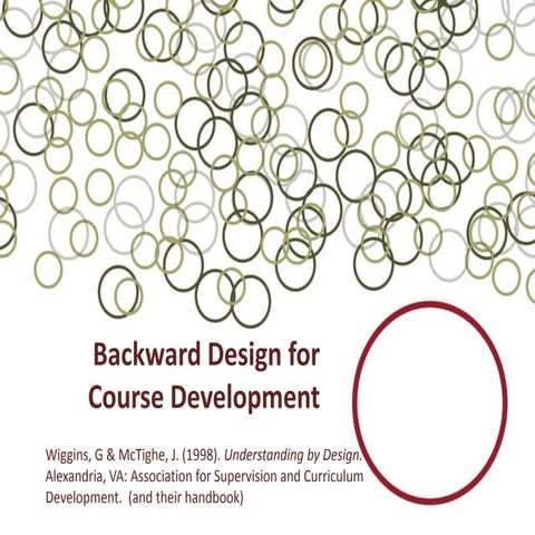 Backward design for course development