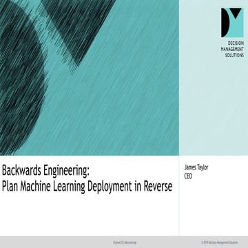 Backward Engineering: Plan Machine Learning Deployment in Reverse