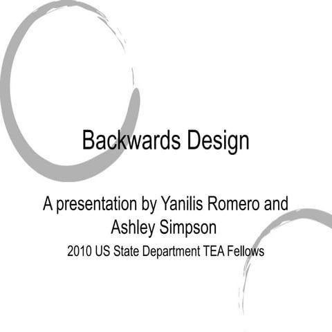 Backwards design