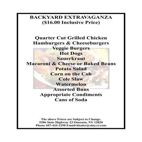 Breakfast & Coffee Break Menus | PDF