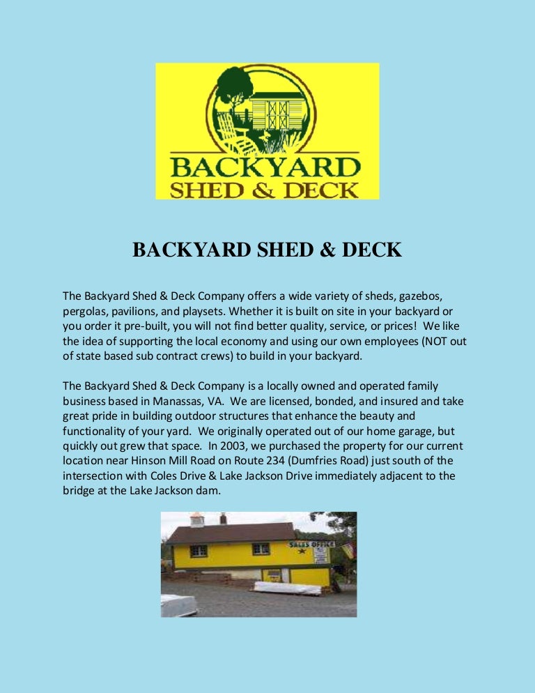 Backyard Shed Deck
