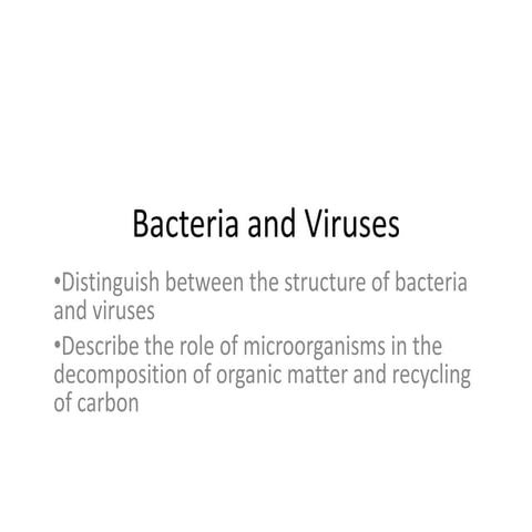 Bacteria and Virus Introduction for A Level | PPTX