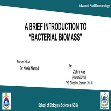 Bacterial biomass