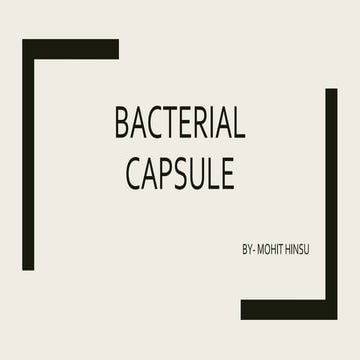 Bacterial capsule