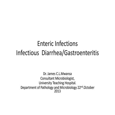 Bacterial diarrhea 2013 4th year unza medical,by DR MWANSA