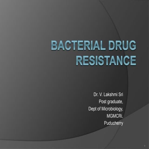 Bacterial drug resistance