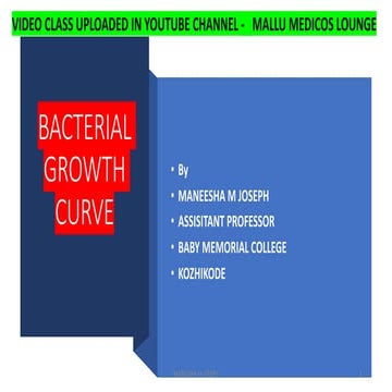 Bacterial growth curve