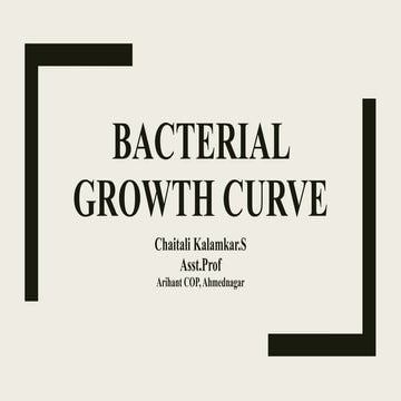 Bacterial growth curve