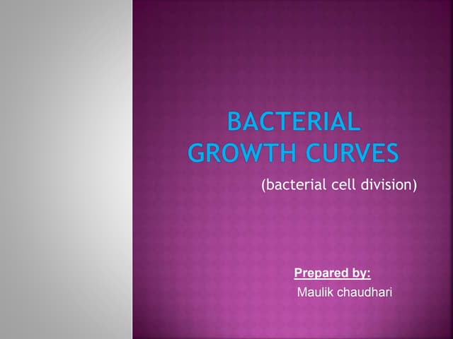 Bacterial growth curves