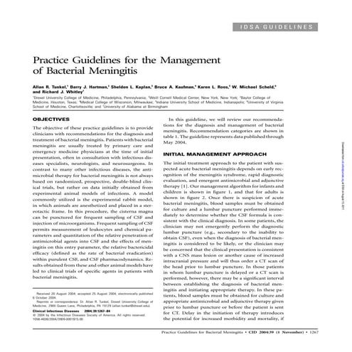 Bacterial meningitis