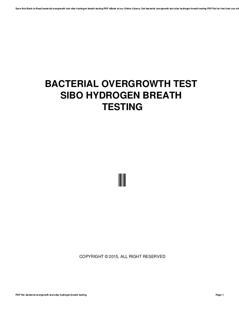 Bacterial overgrowth test sibo hydrogen breath testing