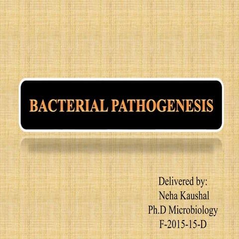 Bacterial pathogenesis