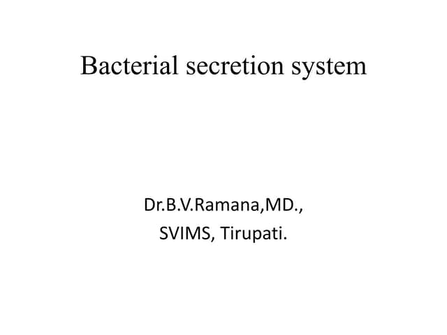Bacterial secretion