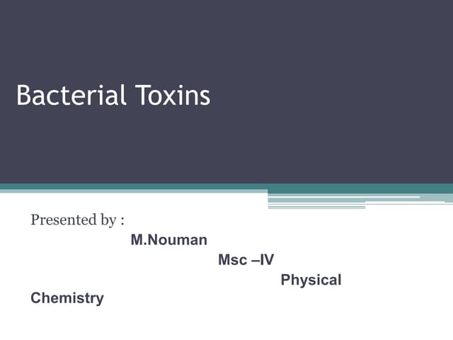 Bacterial toxins
