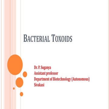 Bacterial toxoids