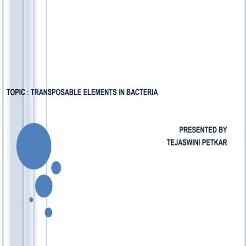Bacterial transposable elements