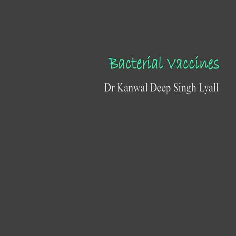 Bacterial vaccines