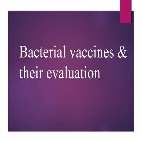 Bacterial vaccines
