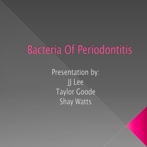 Bacteria of periodontits Powerpoint Presentation