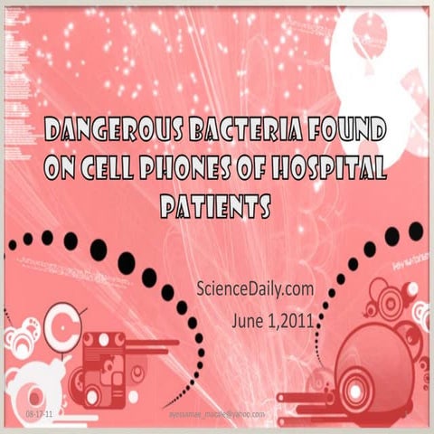 Bacteria on cell phones
