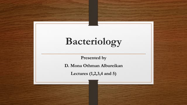 Introduction to Bacteriology 