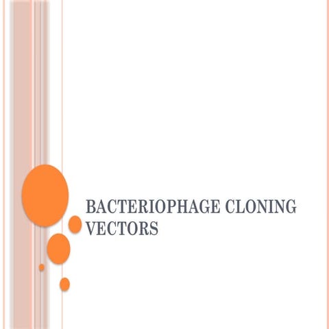 BACTERIOPHAGE CLONING VECTORS notes .pptx
