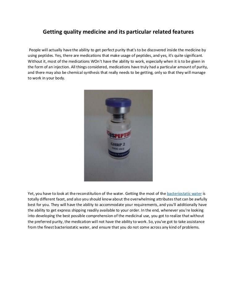 Bacteriostatic water