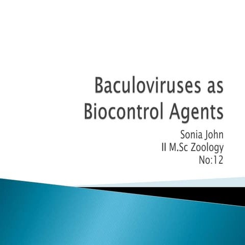 Baculoviruses as biocontrol agents