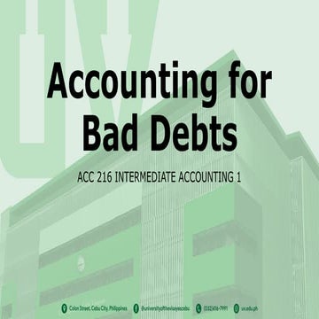 Accounting for Bad Debts - Comprehensive | PPTX