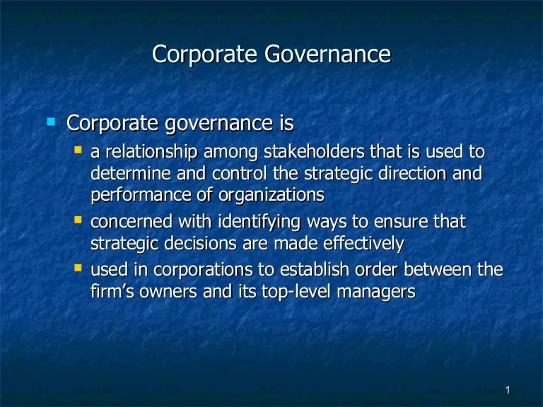 Phd thesis on corporate governance