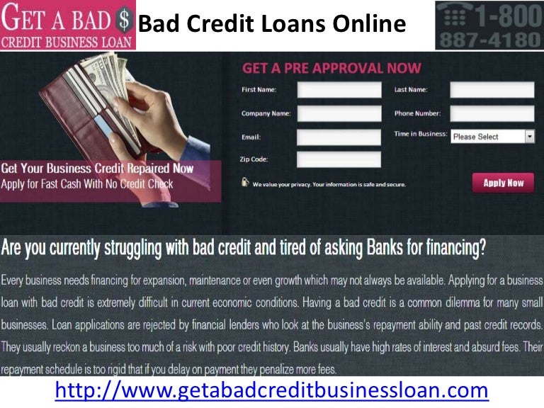 Bad credit loans online