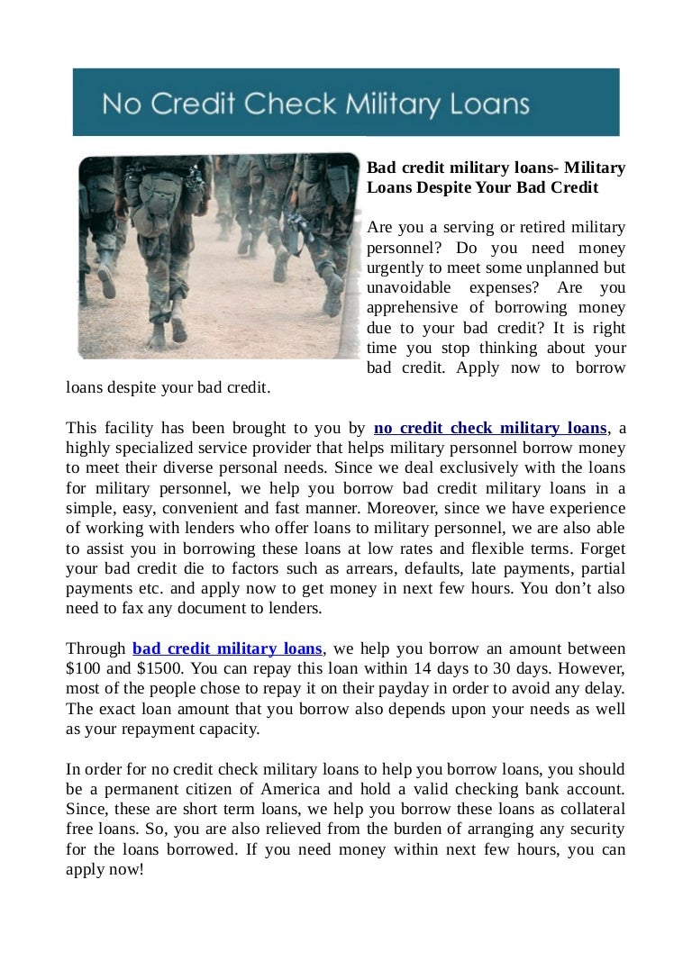 Bad Credit Military Loans >> Bad Credit Military Loans Military Loans Despite Your Bad Bad Credit Military Loans >> Bad Credit Military Loans Military Loans Despite Your Bad