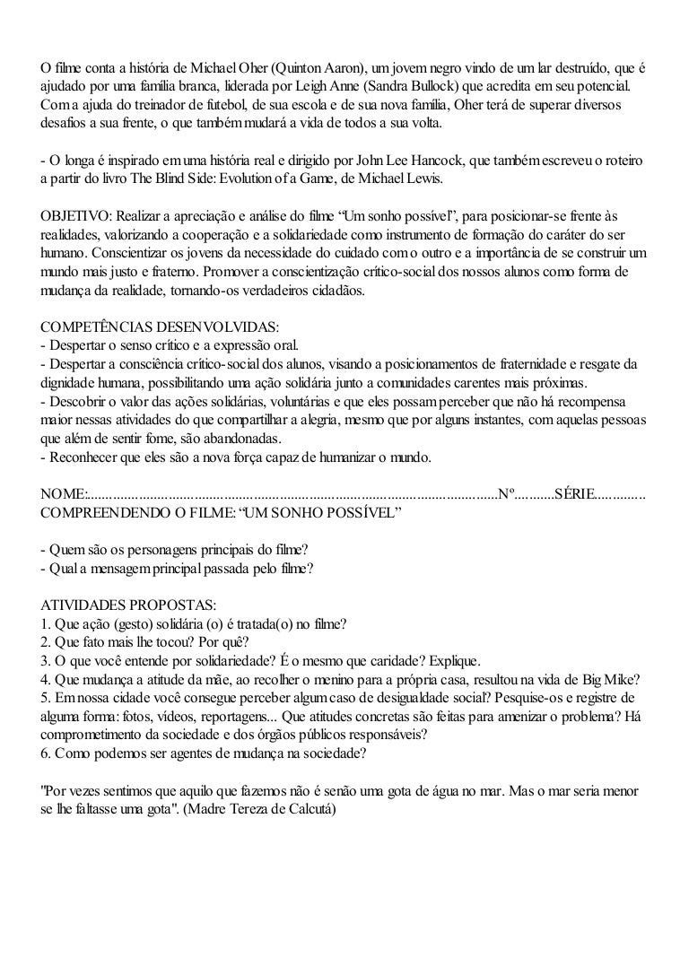 Bau De Ideias Prof Keithy Atividade Com O Filme