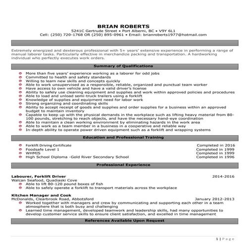 Transportation Resume | PDF