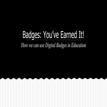 Badges  you've earned it!