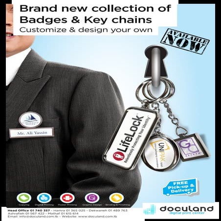 Badges and keychains collection