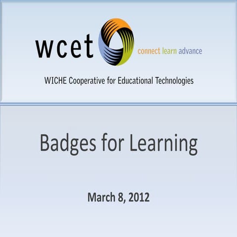 Badges for Learning (WCET)