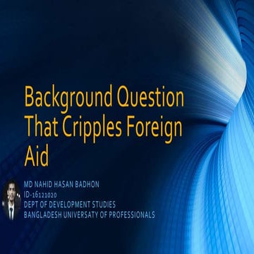  What Cripples Foreign Aid 