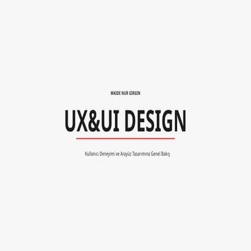 UX/UI Design 101 Webinar Presentation Turkish