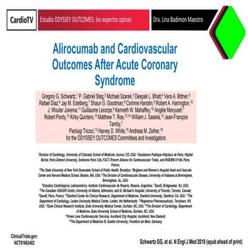 Estudio ODYSSEY OUTCOMES: los expertos opinan. Dra. Badimon