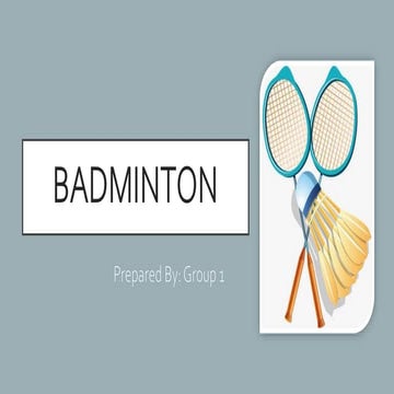 Physical Education Badminton Pptx