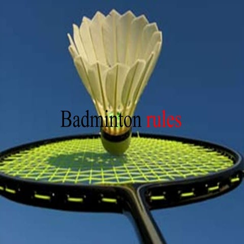 Badminton rules